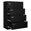4 Drawer Metal Lateral File Cabinet with Lock R74253